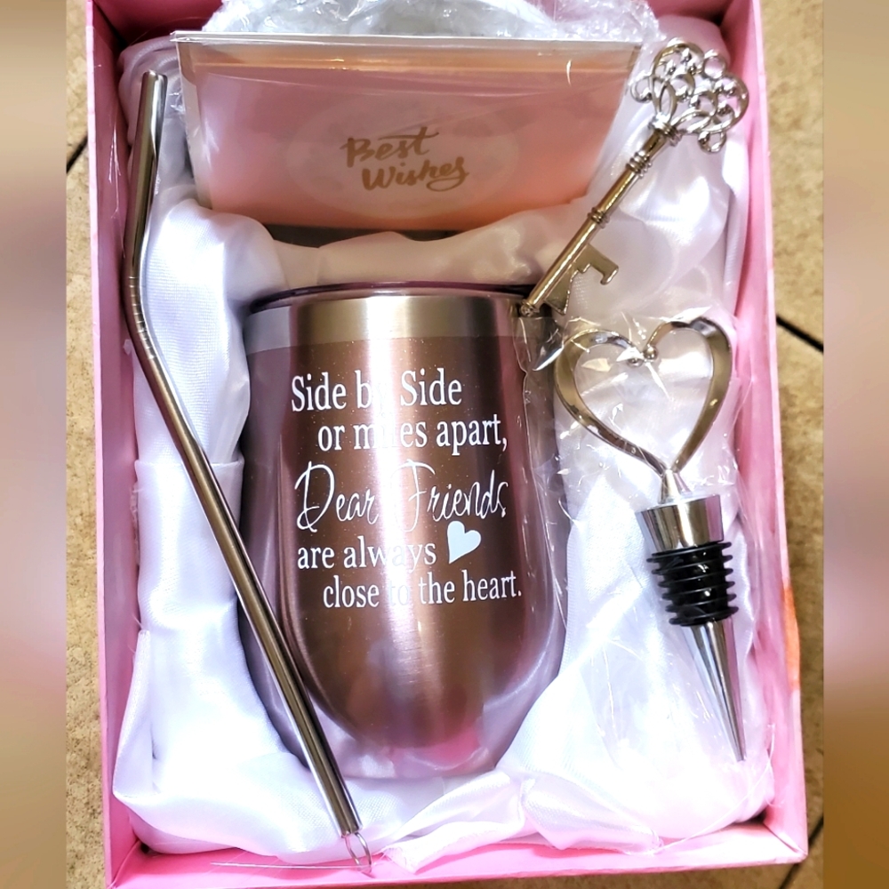 Friend Gift Set | Pink box | Rose Gold Cup